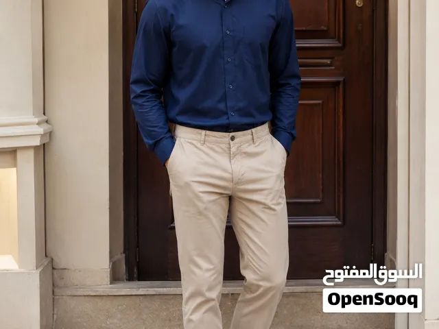 طقم مكون من قميص رجالي كتان وقميص ماركة زارا و مانجو