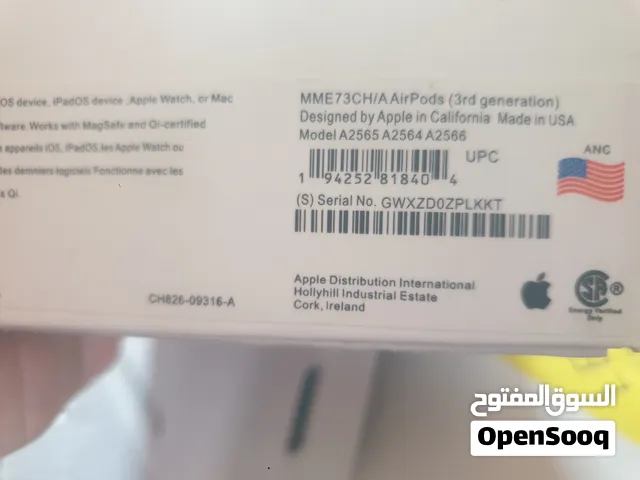 سماعة AirPods (الجيل الثالث) نسخة طبِّ الأصل (هاي كوبي) - جديدة تماماً
