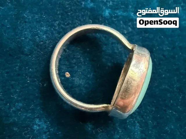 خاتم فضة بحجر فيروز