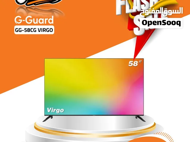 شاشة جي جارد 58 إنش Smart 4K جوجل TV نضام التشغيل 11.0مع قاعده جداريه شامل توصيل داخل عمان