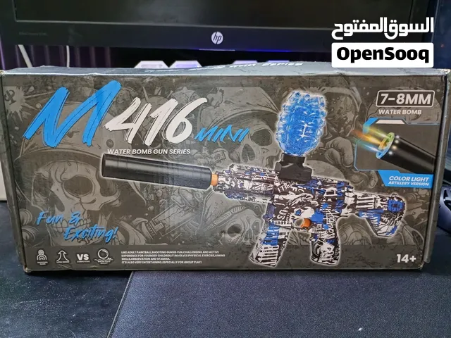 مسدس خرز مائي M416 Mini جل - مع كاتم واضاءة ونظارة حماية - جديد آمن تماما على الاطفال