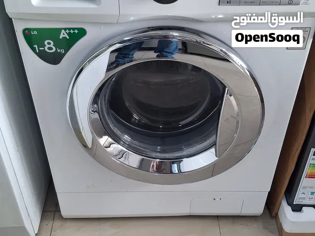غساله ال جي 8 كيلو 1400 دوره 13 برنامج انفرتر لون ابيض بحاله ممتازه