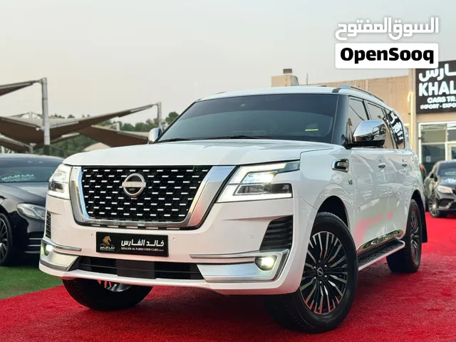 نيسان باترول LE Platinum 2013 محدث 2023 خليجي بحالة الوكالة التامة وسعر عرض ممتاز.