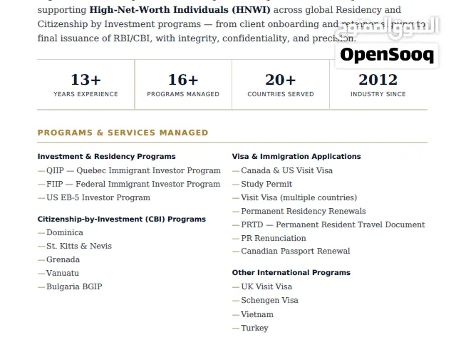 Non Immigrant and Immigrant Services