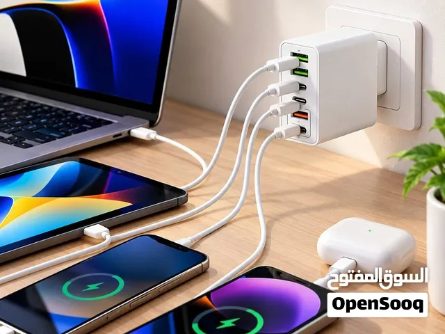 شاحن أجهزة متعدد النوافذ 200واط