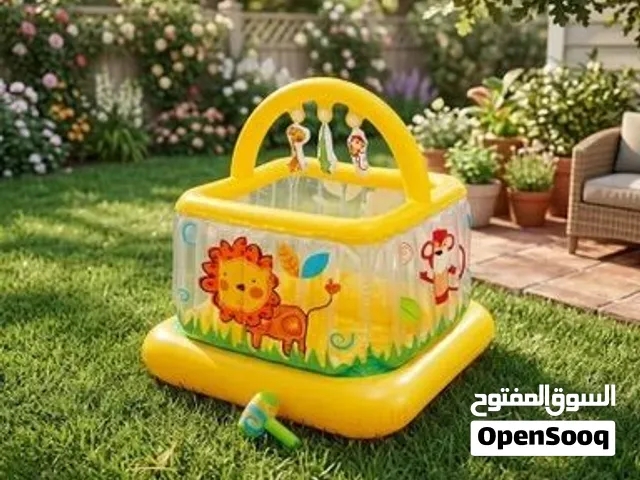 مركز ألعاب من Intex قابل للنفخ مخصص للأطفال الذين تتراوح أعمارهم بين 9 و18 شهراً. متوفر قطعتين
