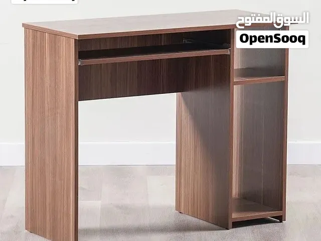 استلم وادفع مكتب كمبيوتر عملي بتصميم عصري ورفوف تخزين جانبية، مقاس مثالي للدراسة والعمل.............
