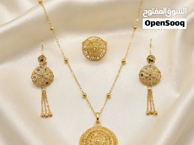 طقوم فضه خالص مطلي ذهب عيار 21
