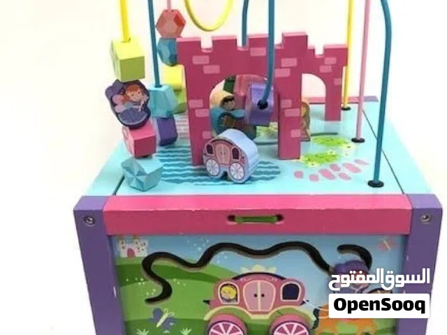 مكعب الأنشطة المنتسوري مكعب تفاعلي تعليمي مناسب للروضات والحضانات فما فوق