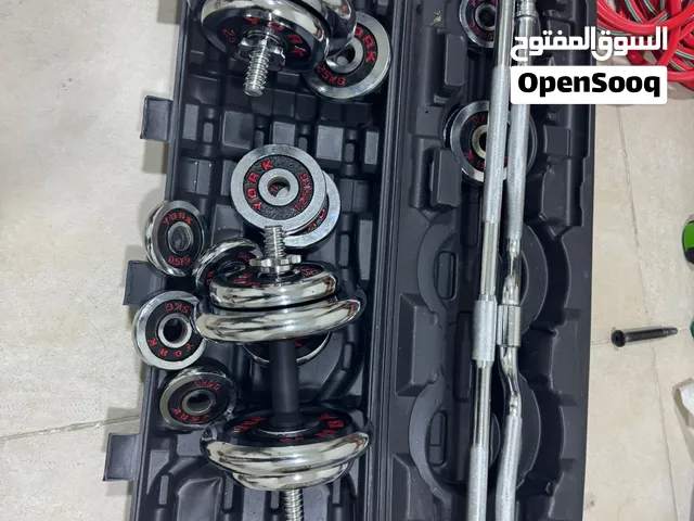 دمبلصات مع شفت z و عدل مستعمل قليلا