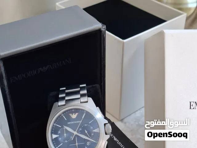 ساعة ارماني مستخدمه كالجديد فل ست تحطيم اسعار السوق