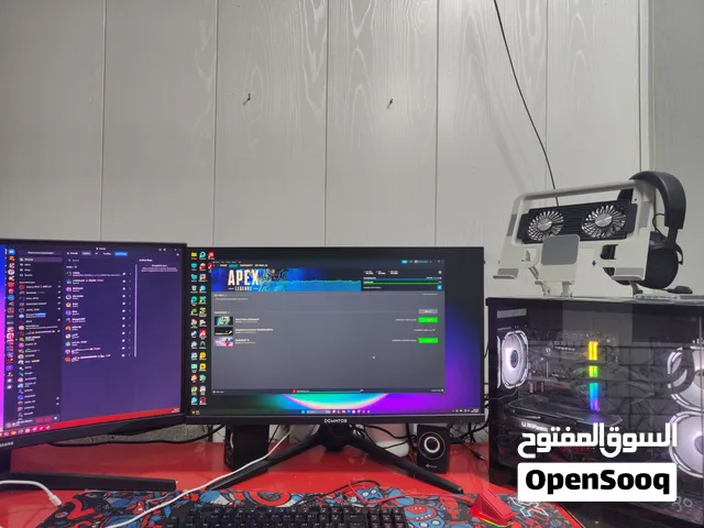 تجميعة كاملة مع شاشتين حجم 27. 2k وكيبورد وماوس وسماعة