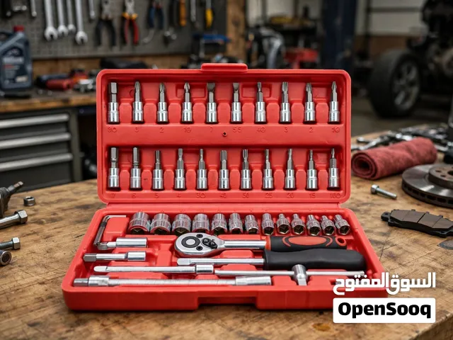 بوكس 46 قطعة ربع انش 1/4  حجم صغير يخش كل مكان من 4mm لعند 14mm CR-V اصلي توصيل لكل ليبيا