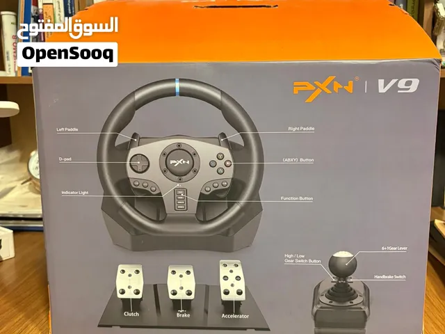 طارة قيادة PXN V9 كاملة (ستيرنج + 3 دواسات + قير عادي 6 سرعات) – تدعم PC و Consoles