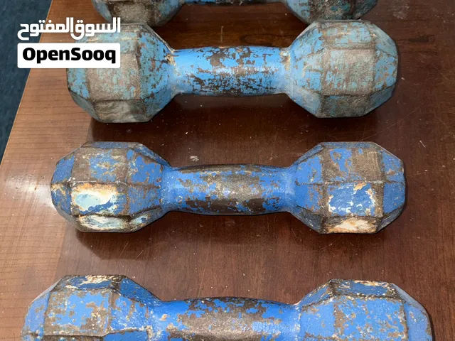 دمبلز حديد صب مستعملة - إجمالي الوزن 30 كيلو