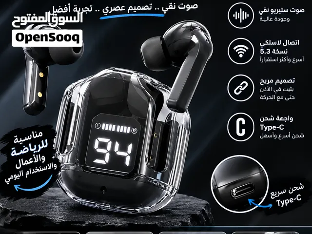 السعر 250 جنيه بس! سماعة بلوتوث Wireless Earbuds بتصميم شيك وعصري شاشة رقمية لعرض