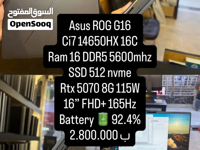 Asus rog g16 ci7 14th rtx 5070 8G