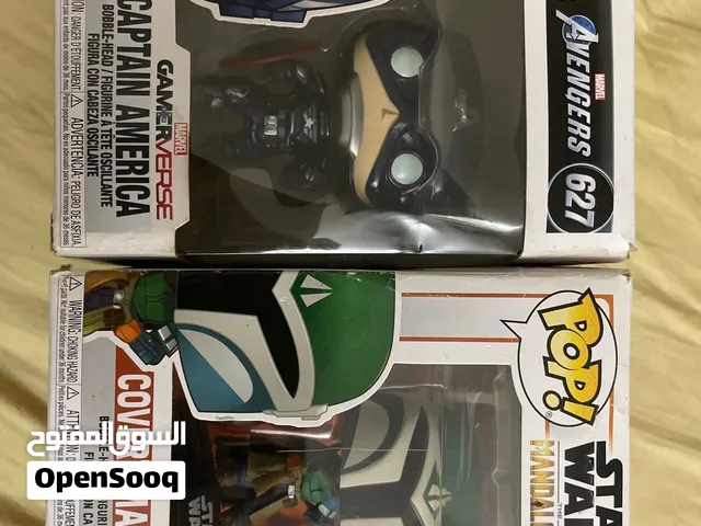 Funk pop action figures captain America and covert mandalorian and cash only