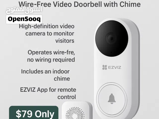EZVIZ DB2C – جرس باب ذكي لاسلكي بكاميرا وجرس داخلي