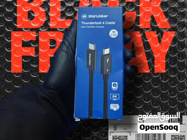 كيبل ثندربولت 4 thunderbolt بمواصفات خارقة لاجهزة الماك بوك طول 1m متر