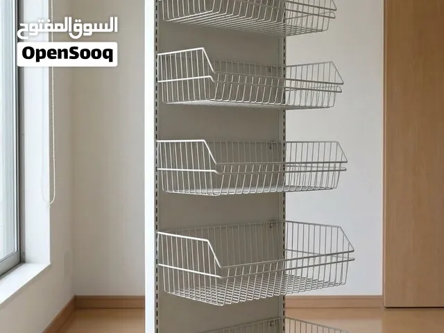 عارضة رفوف معدنية (ستاند 5 سلات) بحالة ممتازة وجديدة - ارتفاع 180 سم
