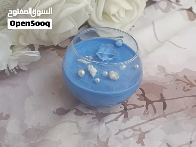 شمعه البحر السمائيه ديكوري المزينه المحار الصغير واللؤلو حجم الجار صغير زجاجي
