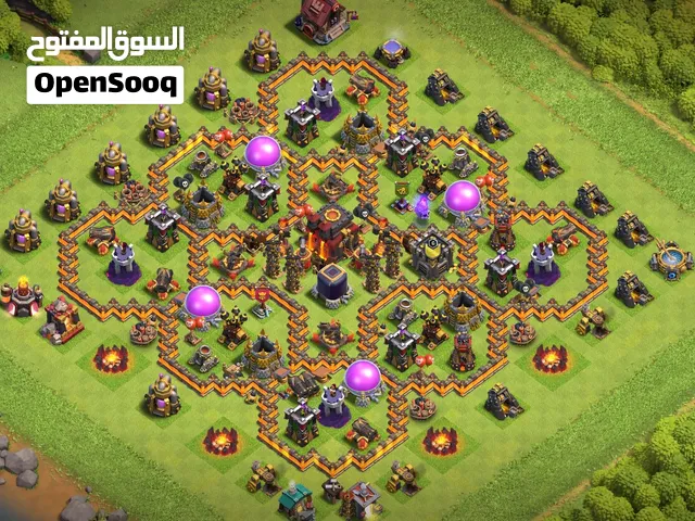 حساب كلاش اف كلانس تاون 10 ماكس