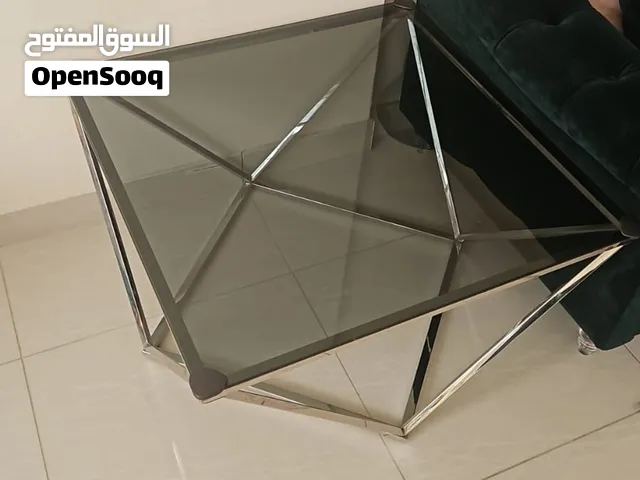 Modern Glass Side Table – Chrome Frame – Minor Fix Needed