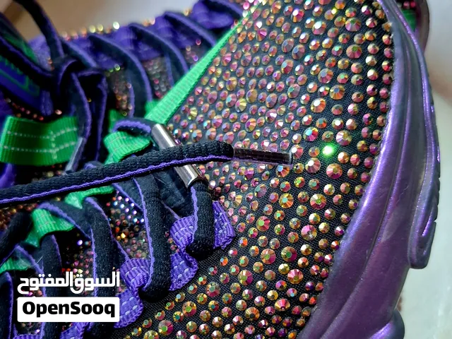 Steve Madden Multicolor Rhinestone Sneakers – Metallic Purple Sole