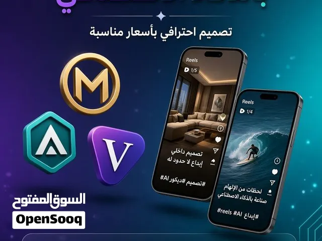تصميم لوجوهات وريلزات بالذكاء الاصطناعي  أسعار مناسبة