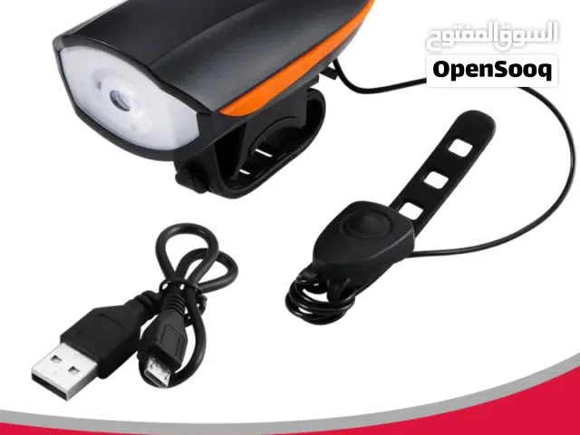مصابيح دراجة هوائية و قفازات