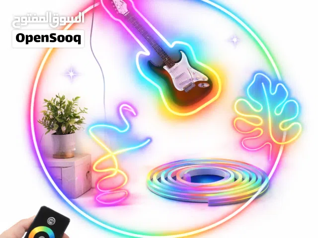 حبل أضاءة نيون LED- بتقنية التحكم الذكي طول 5 أمتار
