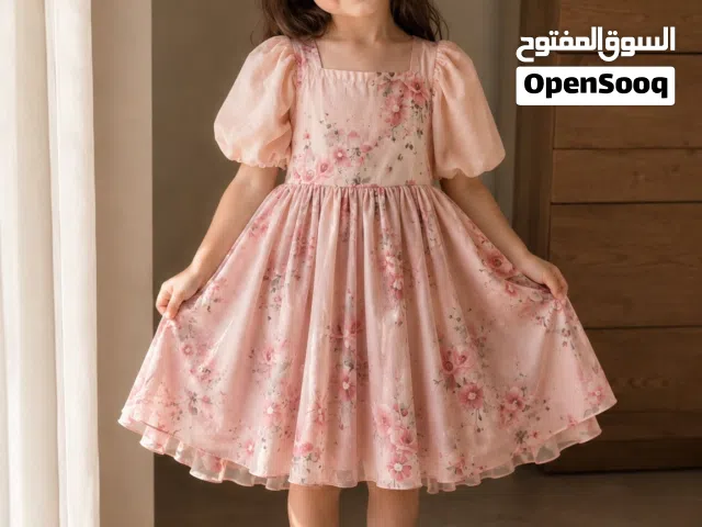 فستان تركي فخم ومميز مع شباصه للشعر متوفر من 8-11 سنه