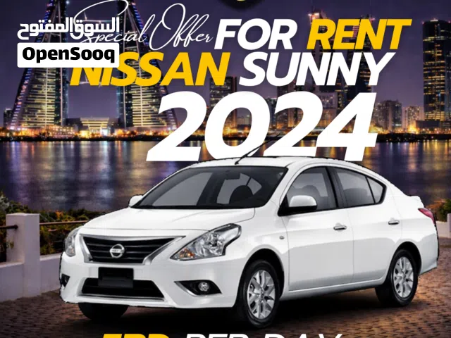 FOR RENT NISSAN SUNNY 2024 WHITE