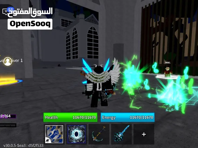 للبيع حساب روبلوكس( بلوكي فروت )قوي سلم تستلم و فيه اغلب ال perm مثل dough dragon buddah gas portala