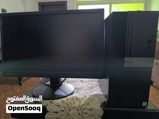 كمبيوتر مكتبي Core i5-9400F مع شاشة Lenovo 22 إنش وكيبورد بسعر 200 دينار