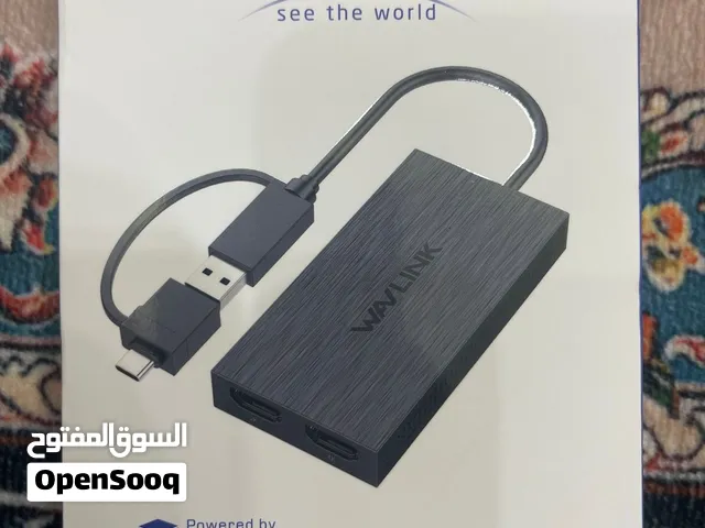 للبيع: كارت شاشة خارجي ومحول Display Adapter (Wavlink) ربط شاشتين بدقة عالية