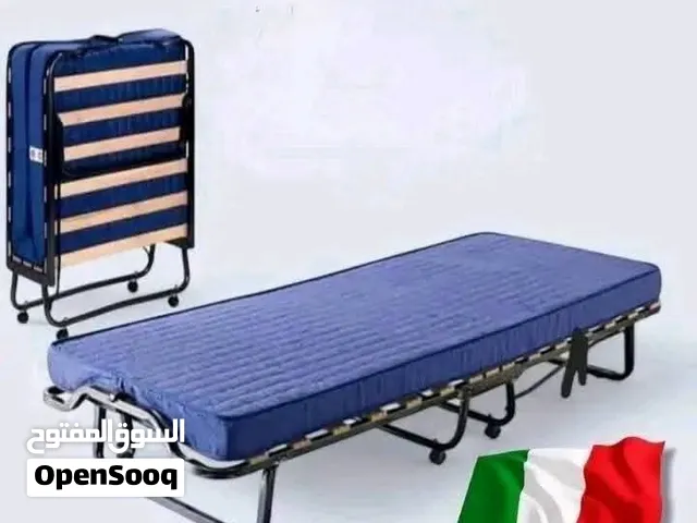 سرير فردي اطالى قابل لطي سهل التخزين والتنقل به مفيد جدا في الرحلات والاماكن الصغيرة