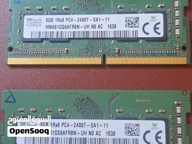 رام لابتوب SK Hynix DDR4 2400Mhz 16GB قطعتين (8gb X 2)