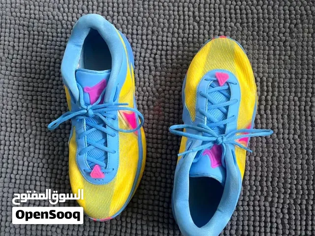 Nike Basketball Shoes Size 46 EU Blue Yellow Pink Sneakers Used for only 300 AED