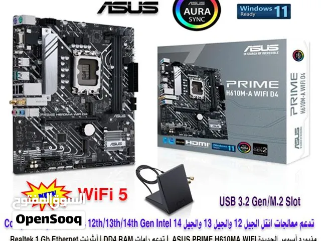 عرض مذربورد اسس الجديدة  واي فاي ASUS Prime H610M-A WIFI D4 Motherboard