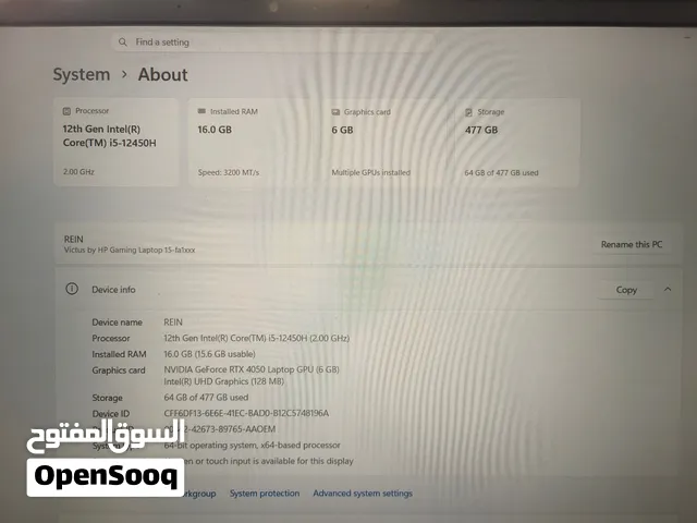 Victus i5 16RAM RTX 4050 6GB