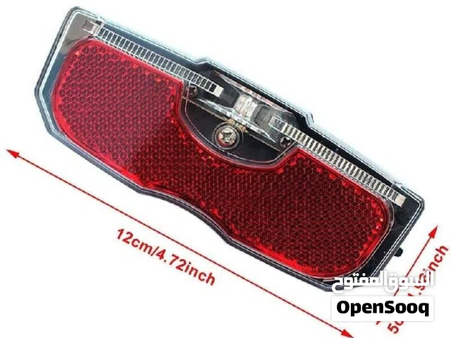 Bike Cycling Bicycle Rear Reflector LED Tail Light For Luggage Rack Accessory