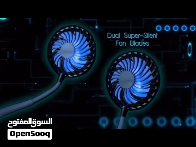 مروحة الرقبة الذكية تبريد فوري بثلاث سرعات وشحن سريع