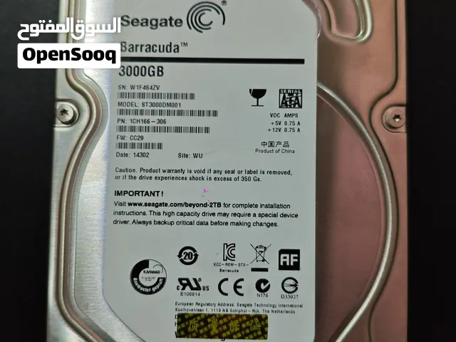 هارد داخلي Seagate BarraCuda 3TB جديد بسعر مميز جداً!