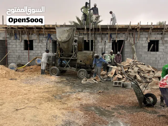 هيكل خرساني شامل المواد _ اسمنت الاتحاد زليتن+حديد مصراته+طوب مياه حلوه-اشراف هندسي