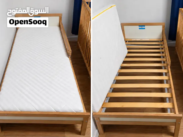 سرير أطفال إيكيا مع فرشة هدية مقاس 70×160 سم