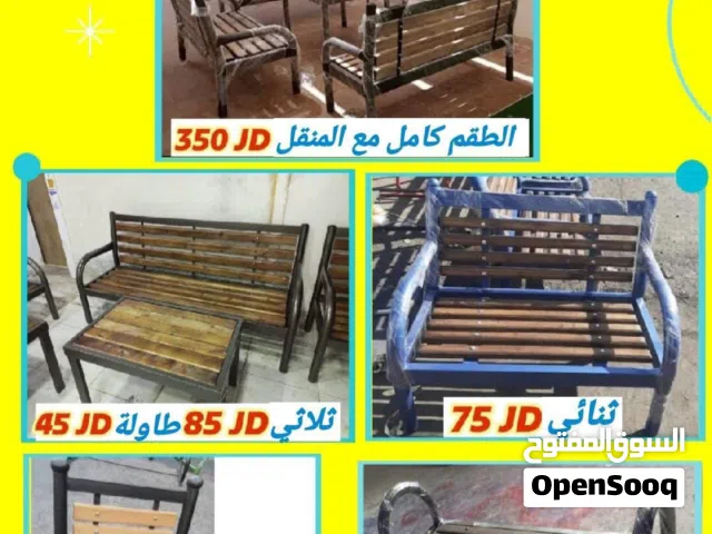 مقعد خشب للحدايق طقم كامل