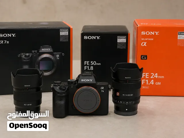 كاميرا سوني مارك ثري Sony a7iii شبة جديده تماماً +عدسات 24mm. GM +50mm
