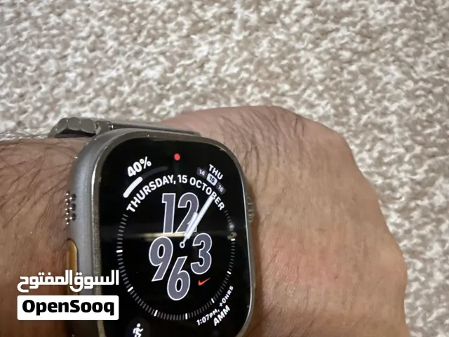 ساعة ابل الترا 1 بحالة جيدة جدا مع الكستك الاصلي مع شاحن اصلي